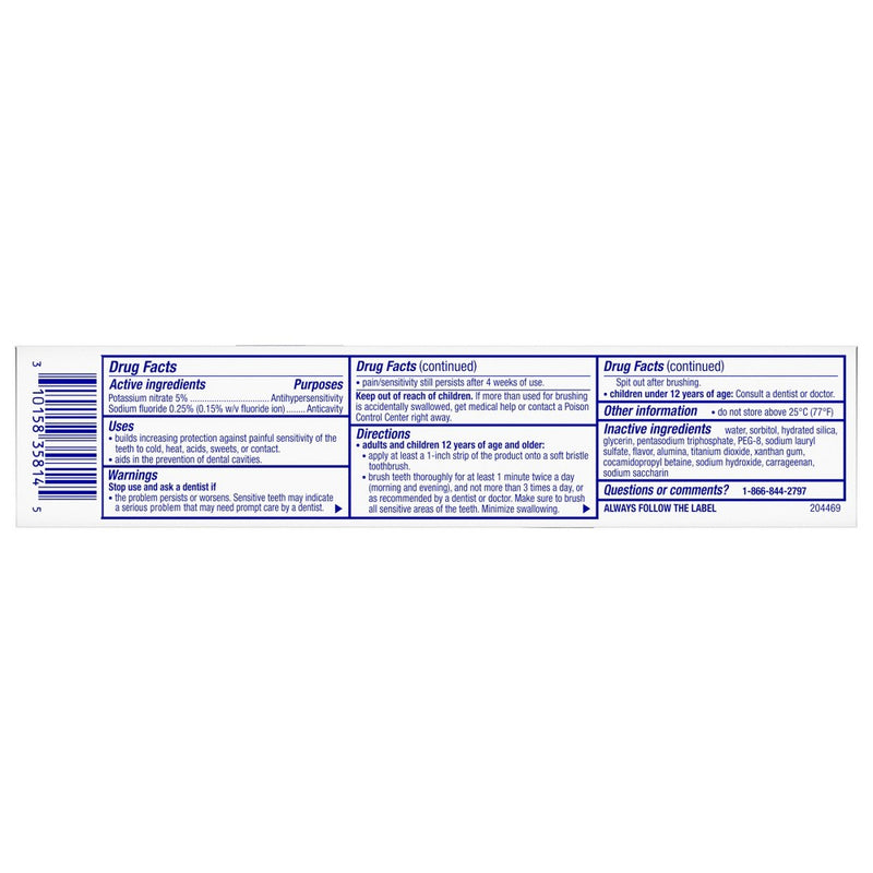 Sensodyne Clinical White Stain Protector Toothpaste - 3.4oz