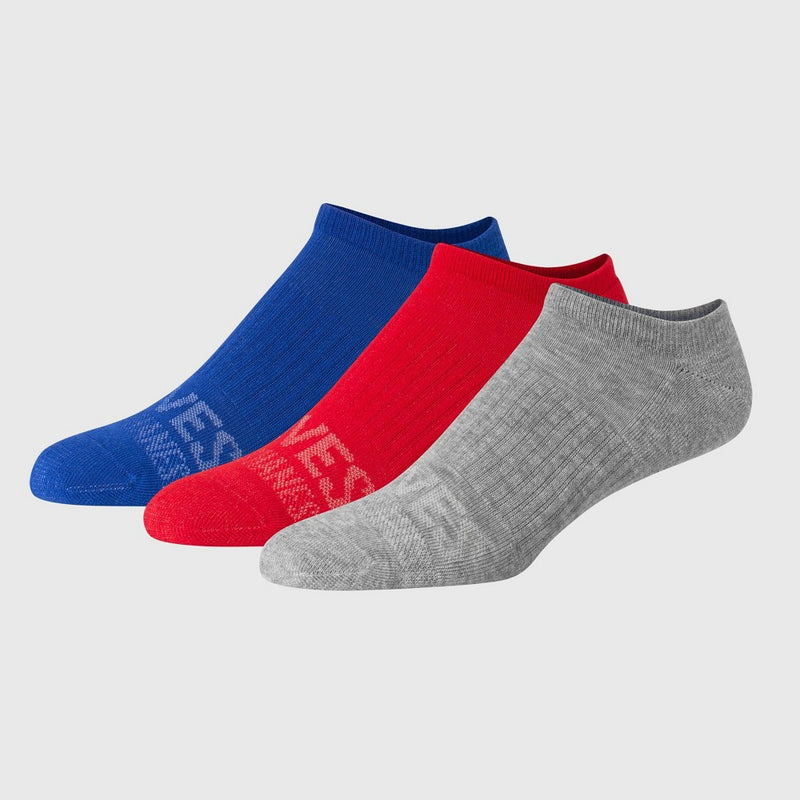 Hanes Moves Premium Men's Breathable Mesh No Show Socks 3pk - Red 6-12