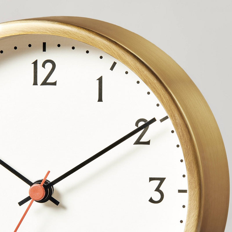Brass Pedestal Table Clock Antique Finish - Hearth & Hand with Magnolia