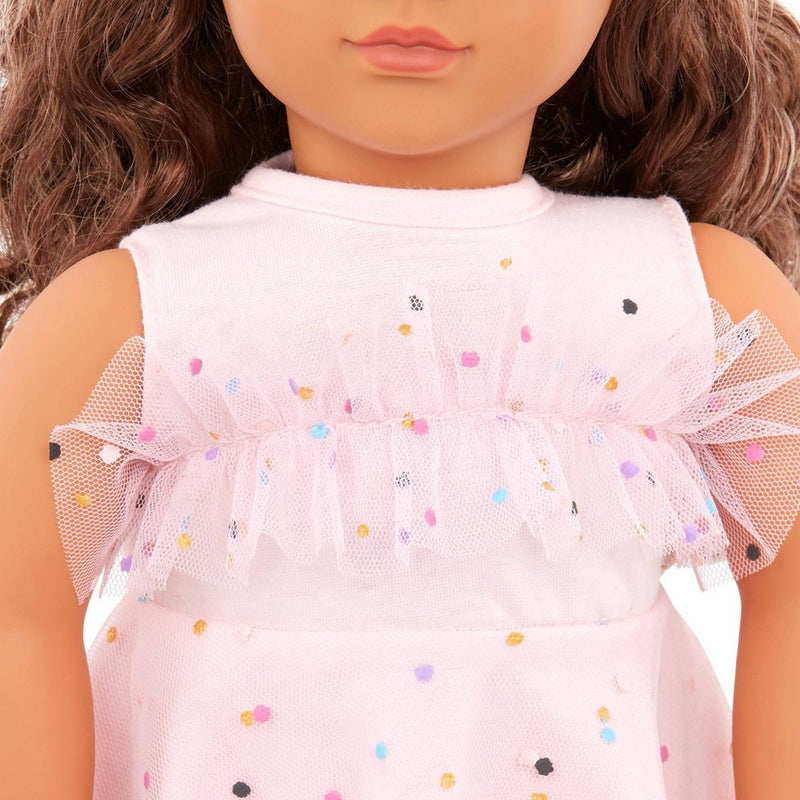 Our Generation Pink & Colorful Confetti-Print Dress Outfit for 18'' Dolls