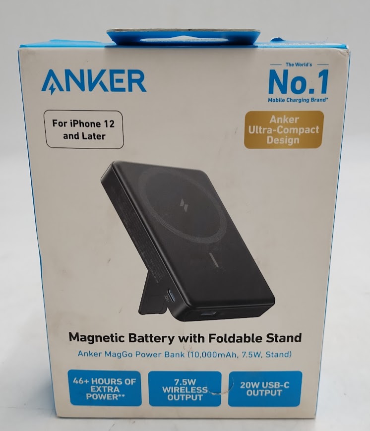 Anker MagGo 10000mAh Power Bank with Kickstand - Black