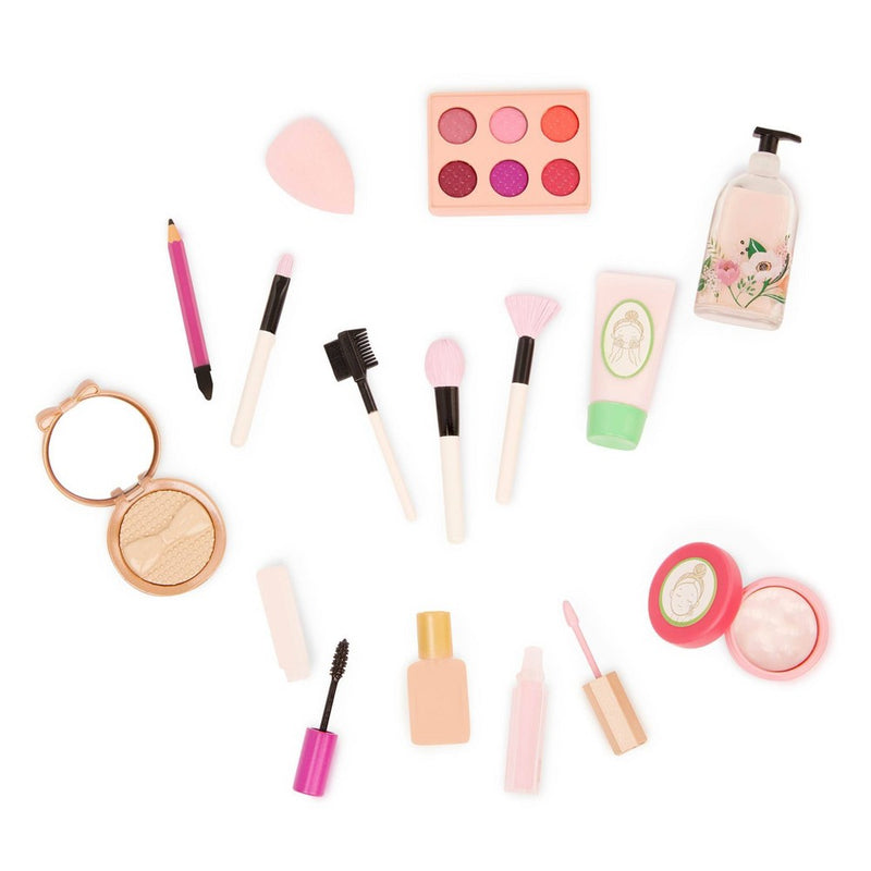 Our Generation Fabulous Fun Pink Vanity Table & Chair Dollhouse Accessory Set for 18'' Dolls
