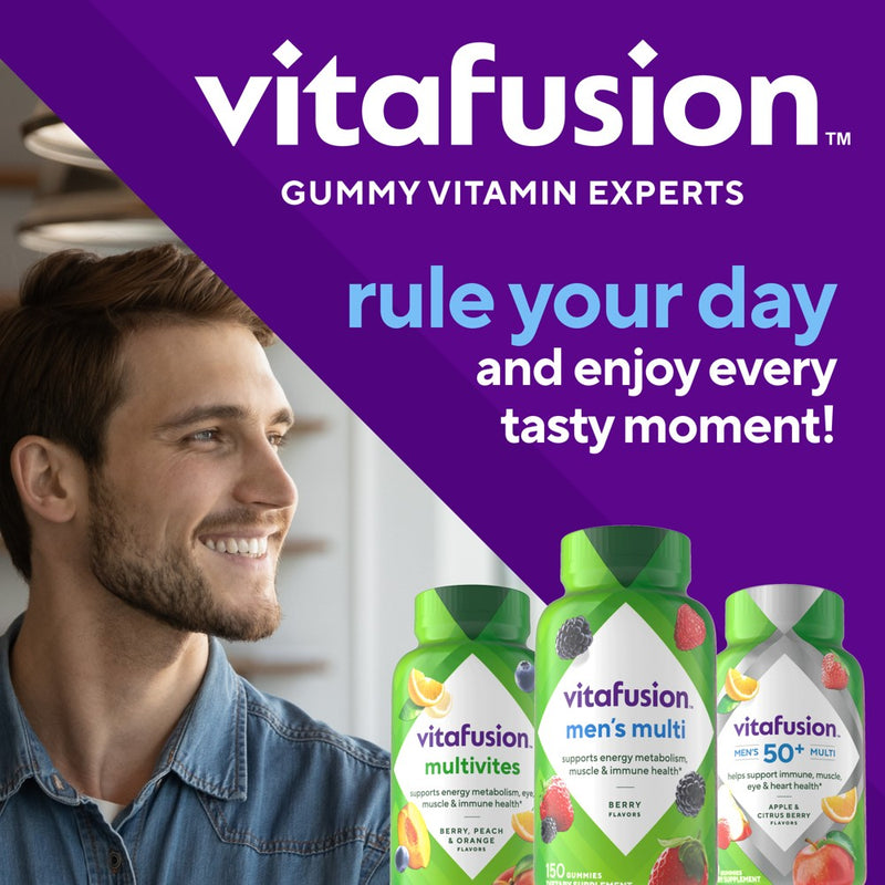 Vitafusion Men's Multivitamin Dietary Supplement Gummies - Berry - 150ct