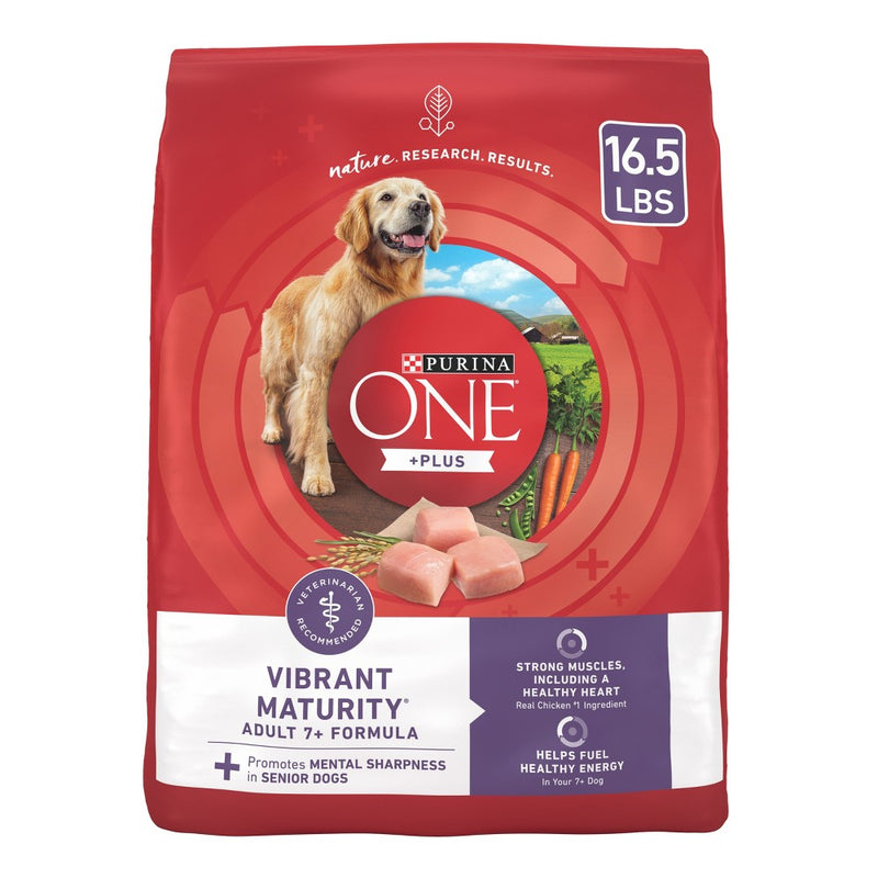 Purina ONE SmartBlend Vibrant Maturity Natural Chicken Flavor Dry Dog Food for 7+ Senior Dogs - 16.5lbs (LOCAL PICKUP ONLY)