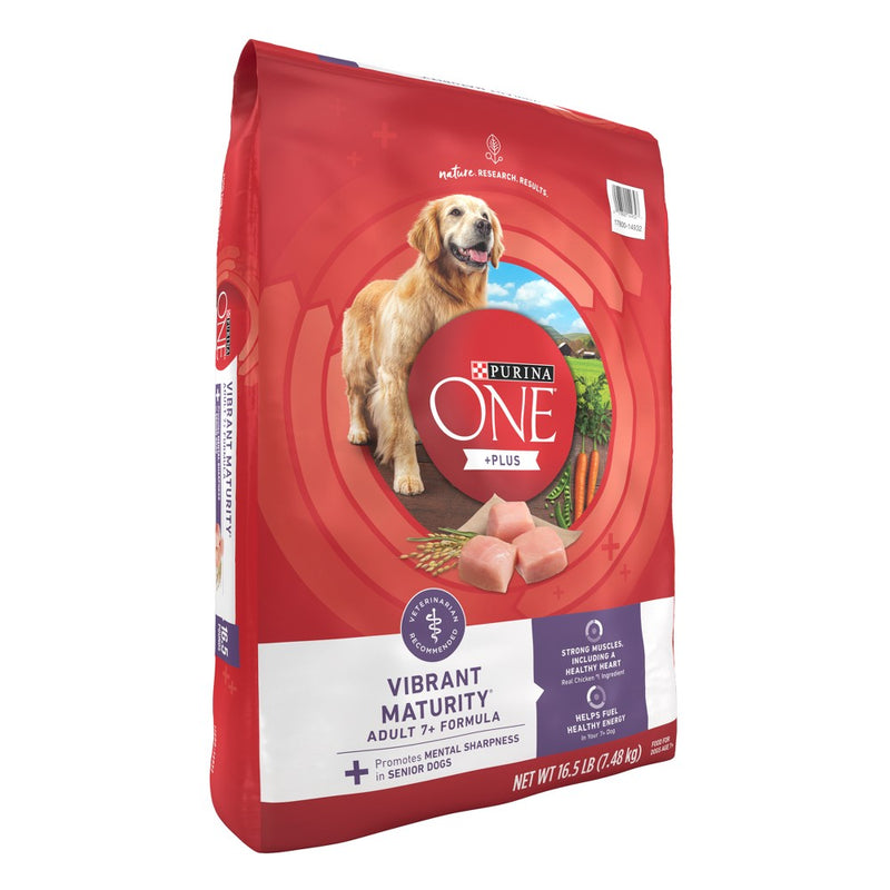 Purina ONE SmartBlend Vibrant Maturity Natural Chicken Flavor Dry Dog Food for 7+ Senior Dogs - 16.5lbs (LOCAL PICKUP ONLY)