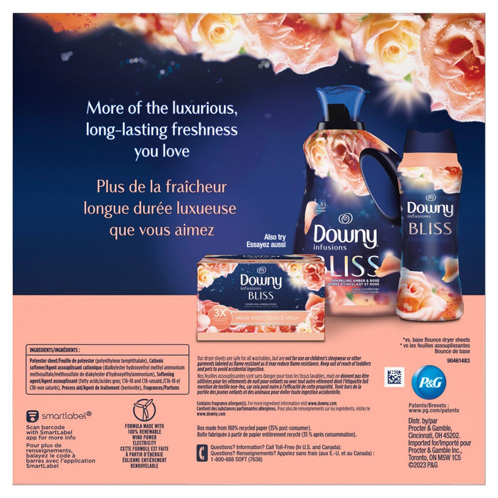 Downy Infusions Bliss Dryer Sheets - 130ct