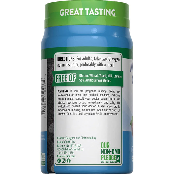 Nature's Truth Magnesium Glycinate Dietary Vegan Supplements - 60ct