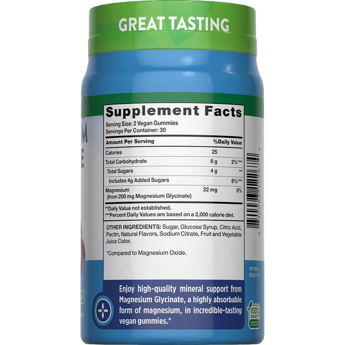 Nature's Truth Magnesium Glycinate Dietary Vegan Supplements - 60ct