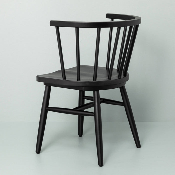 Shaker Dining Chair - Black - Hearth & Hand with Magnolia: Rubberwood Frame, Curved Back, Farmhouse Style (LOCAL PICKUP ONLY)