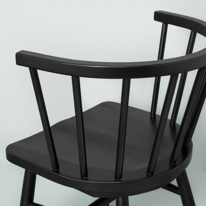 Shaker Dining Chair - Black - Hearth & Hand with Magnolia: Rubberwood Frame, Curved Back, Farmhouse Style (LOCAL PICKUP ONLY)