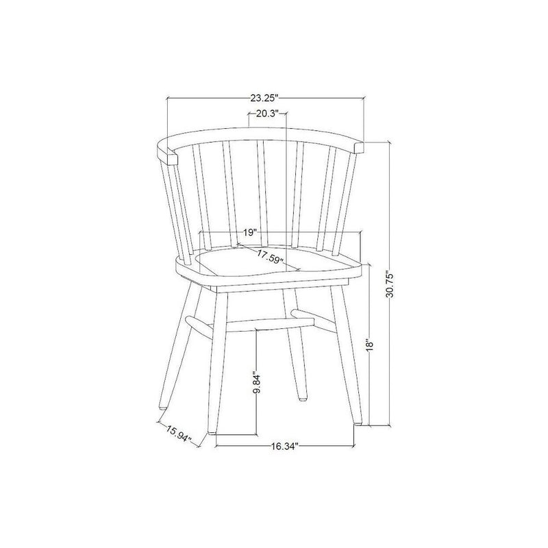 Shaker Dining Chair - Black - Hearth & Hand with Magnolia: Rubberwood Frame, Curved Back, Farmhouse Style (LOCAL PICKUP ONLY)