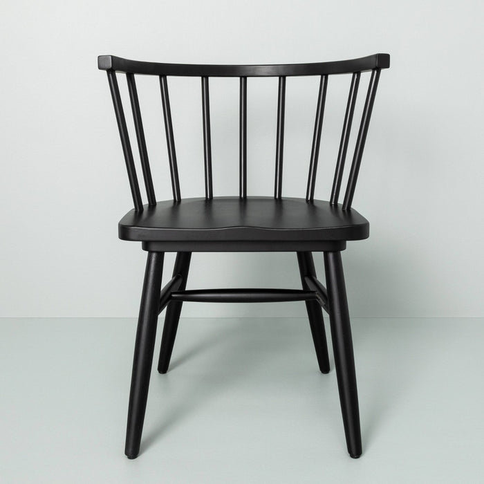 Shaker Dining Chair - Black - Hearth & Hand with Magnolia: Rubberwood Frame, Curved Back, Farmhouse Style (LOCAL PICKUP ONLY)