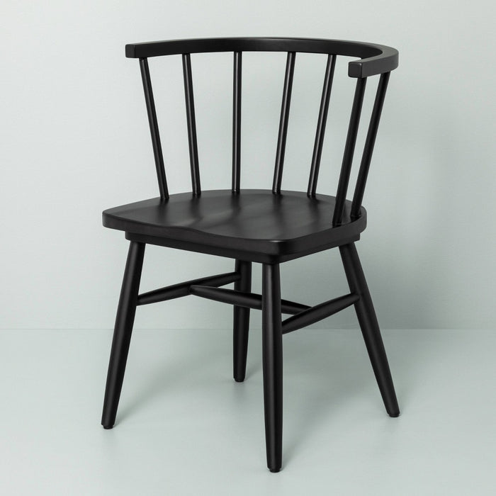 Shaker Dining Chair - Black - Hearth & Hand with Magnolia: Rubberwood Frame, Curved Back, Farmhouse Style (LOCAL PICKUP ONLY)