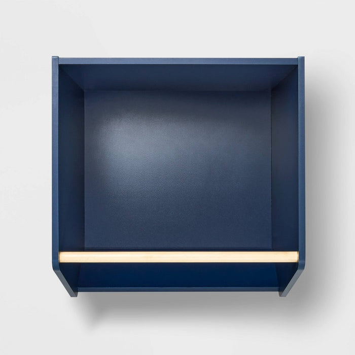 Kids' Stackable Laminate Storage Bin Blue - Pillowfort