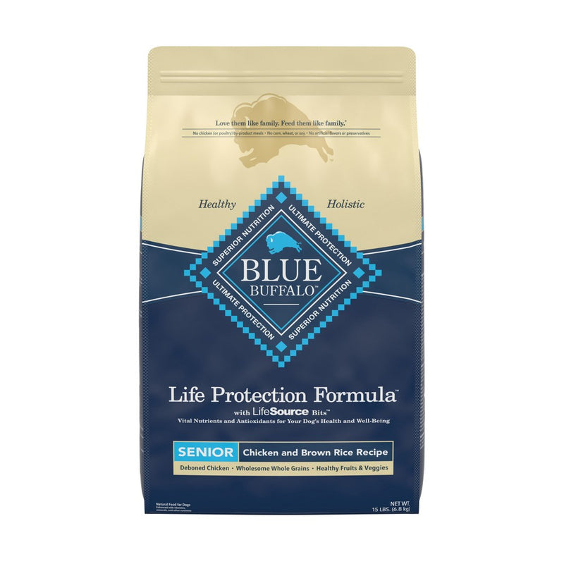 Blue Buffalo Life Protection Formula Natural Senior Dry Dog Food with Chicken and Brown Rice - 15lbs (LOCAL PICKUP ONLY)
