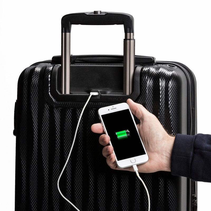 SWISSGEAR Energie Hardside Carry On Spinner Suitcase - Black