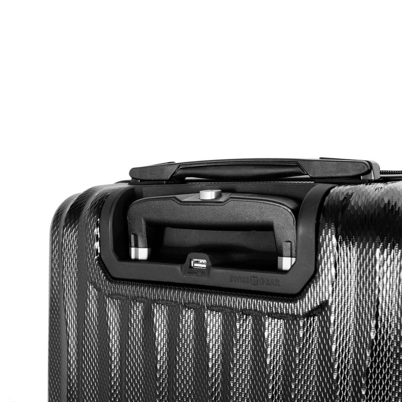 SWISSGEAR Energie Hardside Carry On Spinner Suitcase - Black