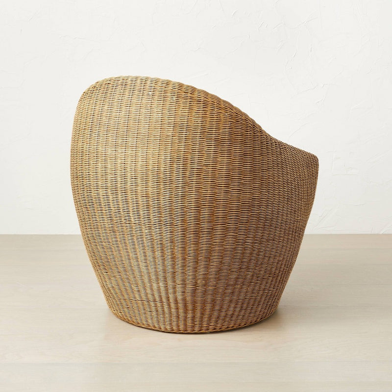 Estero Wicker Accent Chair Natural Brown - Opalhouse designed with Jungalow: Bohemian Rattan Armchair, No Assembly Required (LOCAL PICKUP ONLY)