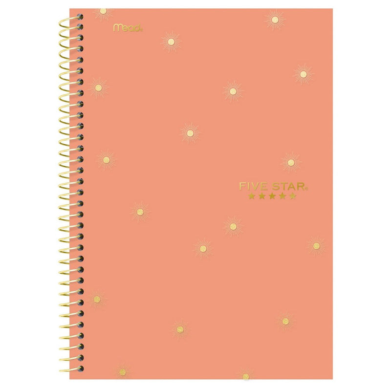 Five Star College Ruled 1 Subject Spiral Notebook Small Sunburst