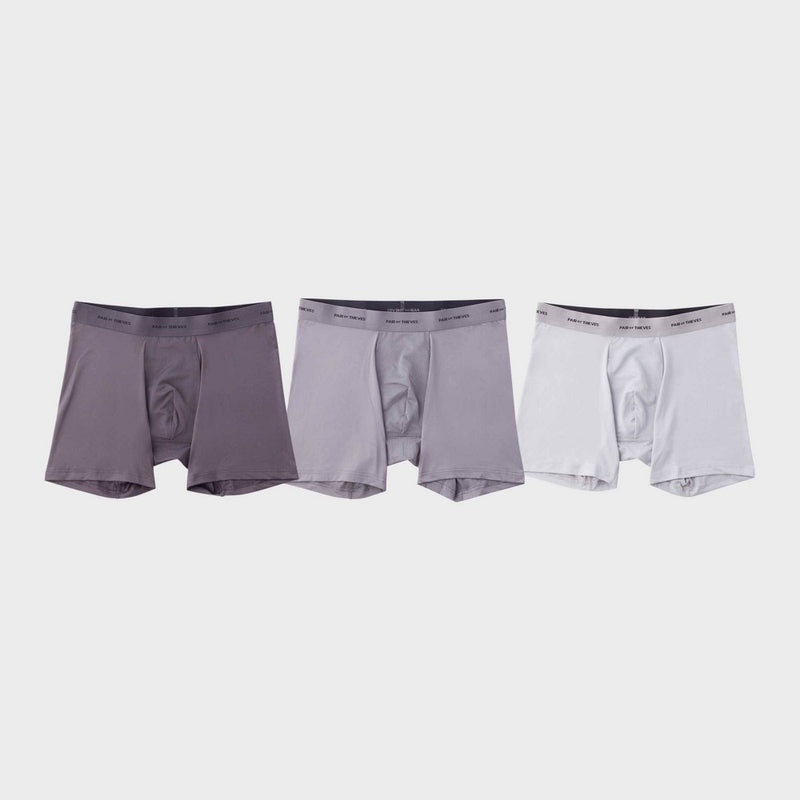 Pair of Thieves Men's Quick Dry Boxer Briefs 3pk - Gray L