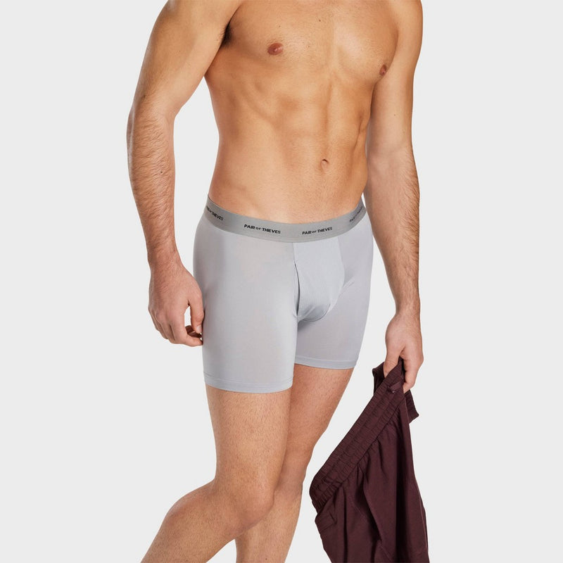Pair of Thieves Men's Quick Dry Boxer Briefs 3pk - Gray L
