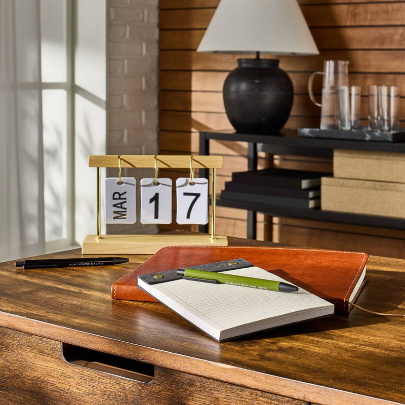 Rubber Wood Desk Calender Natural Wood - Threshold