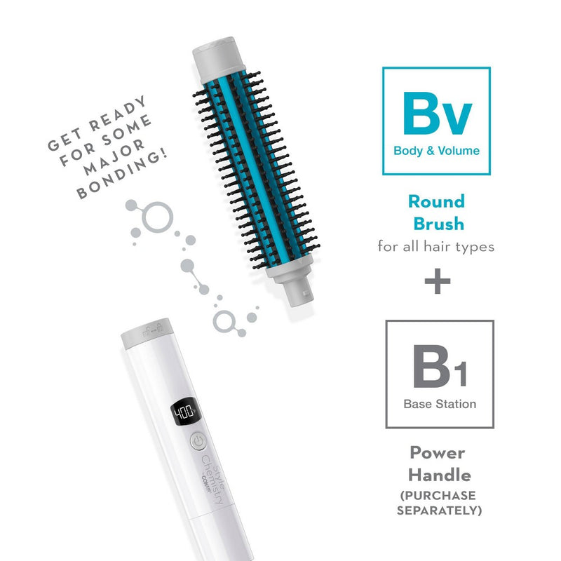 Conair Style Chemistry Round Heating Curling Brush Attachment For Use With Style Chemistry Starter Kit Power Handle - Turquoise Blue - 1"