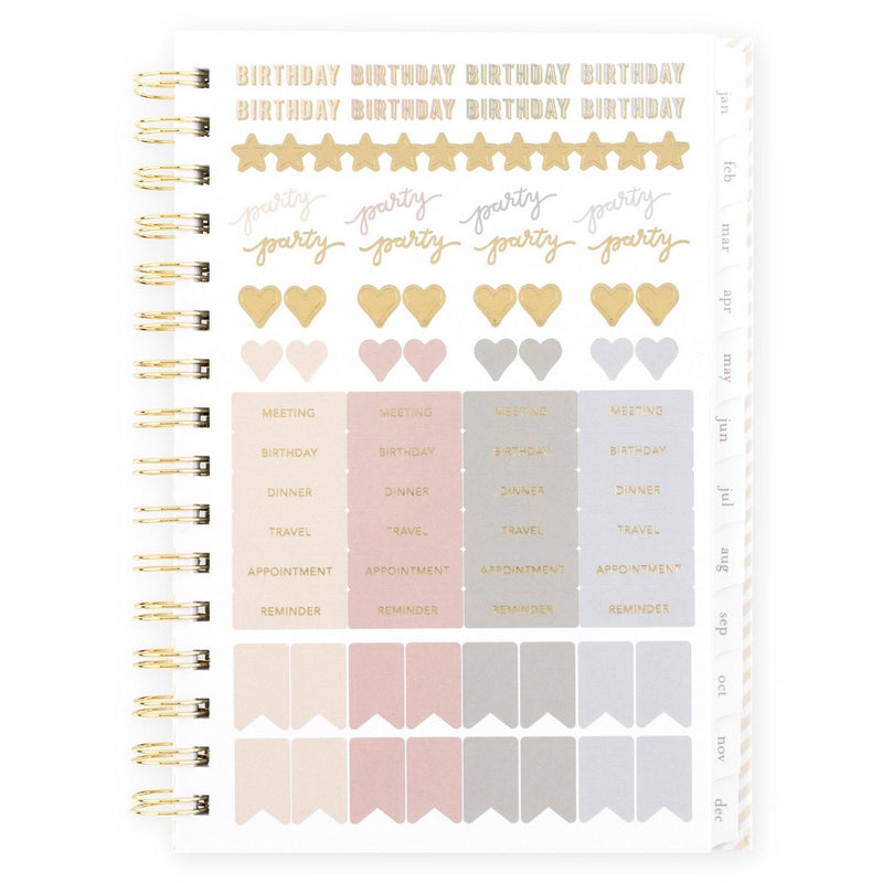 Sugar Paper Essentials 2025 Weekly/Monthly Planner 8.5"x6.5" Pink Stripe