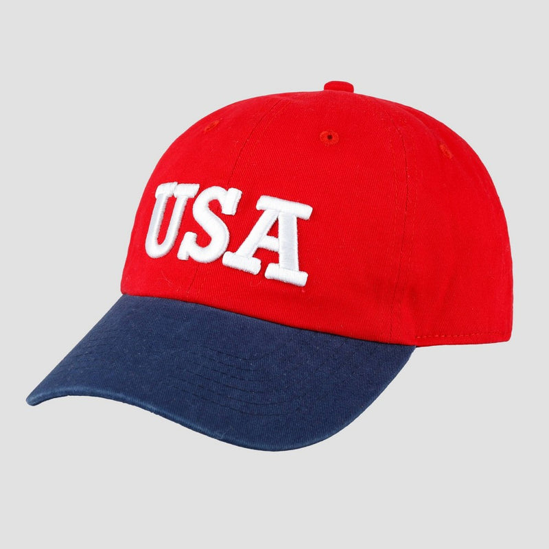 Wemco Men's Cotton Baseball Hat - Red/Blue