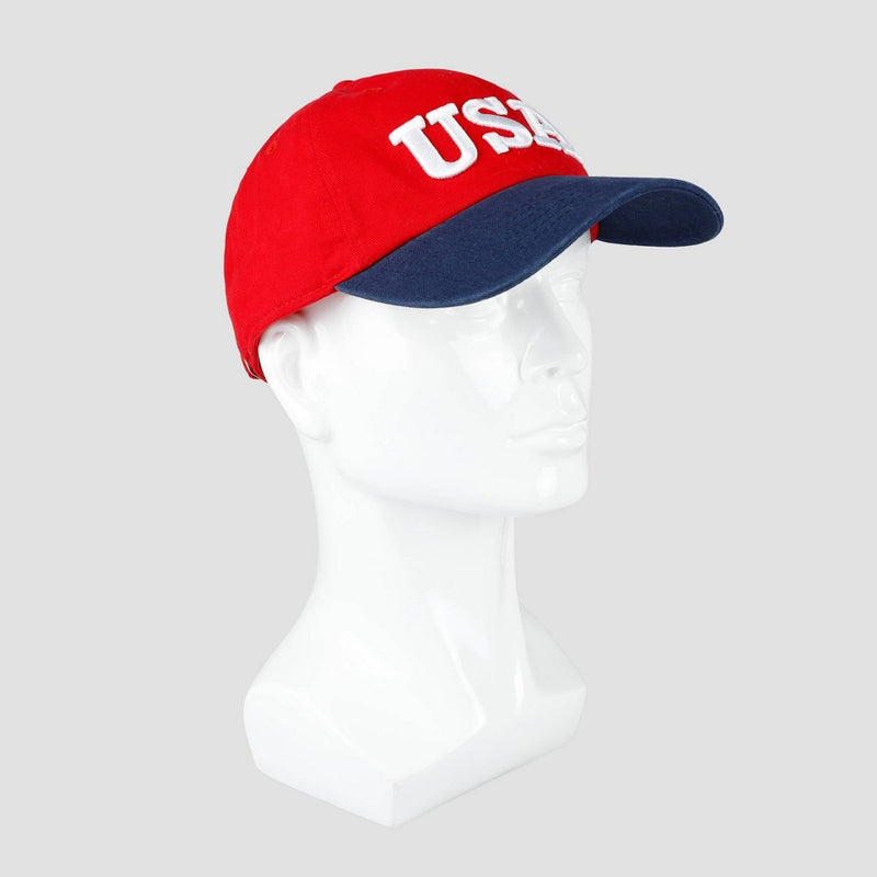 Wemco Men's Cotton Baseball Hat - Red/Blue