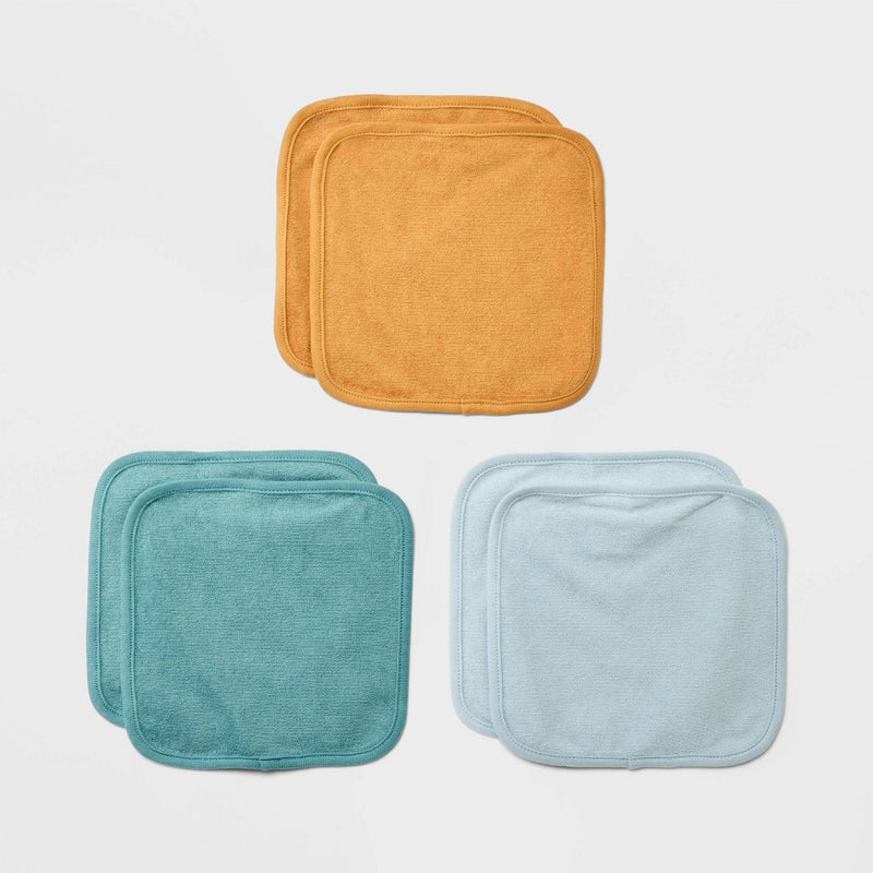 Baby 6pk Washcloth Set - Cloud Island Bronze