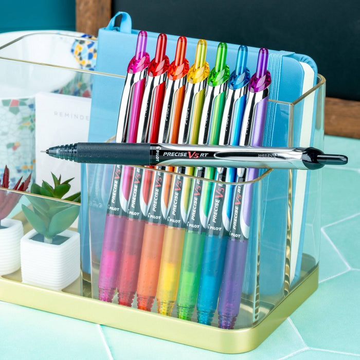 Precise V5 RT 8pk Rollerball Pen Extra Fine Multicolored Ink