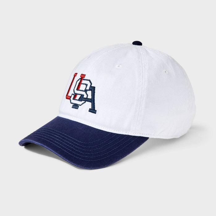 USA Baseball Hat - Mighty Fine Blue/White
