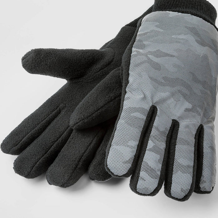 Boys' Camo Gloves - Cat & Jack Gray 4-7