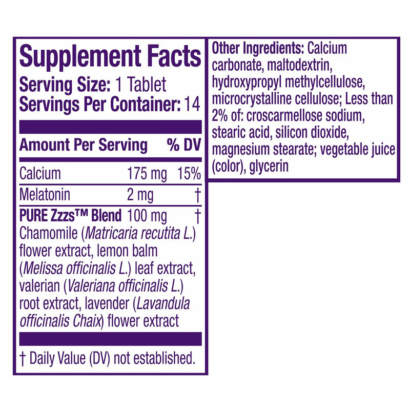 Pure Zzzs All Night Extended Release Melatonin Tablets - 14ct