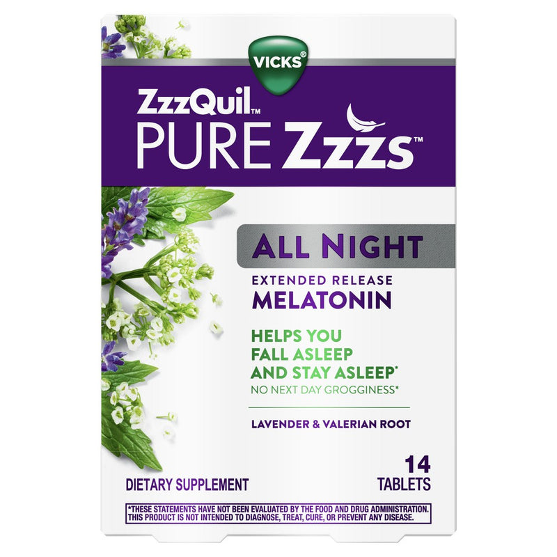 Pure Zzzs All Night Extended Release Melatonin Tablets - 14ct
