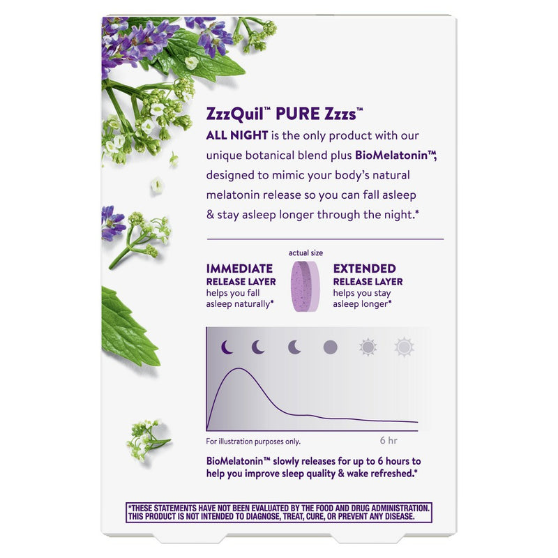 Pure Zzzs All Night Extended Release Melatonin Tablets - 14ct