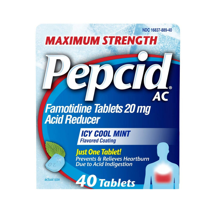 Pepcid AC Max Strength Icy Cool Mint Digestive Health Treatment - 40ct