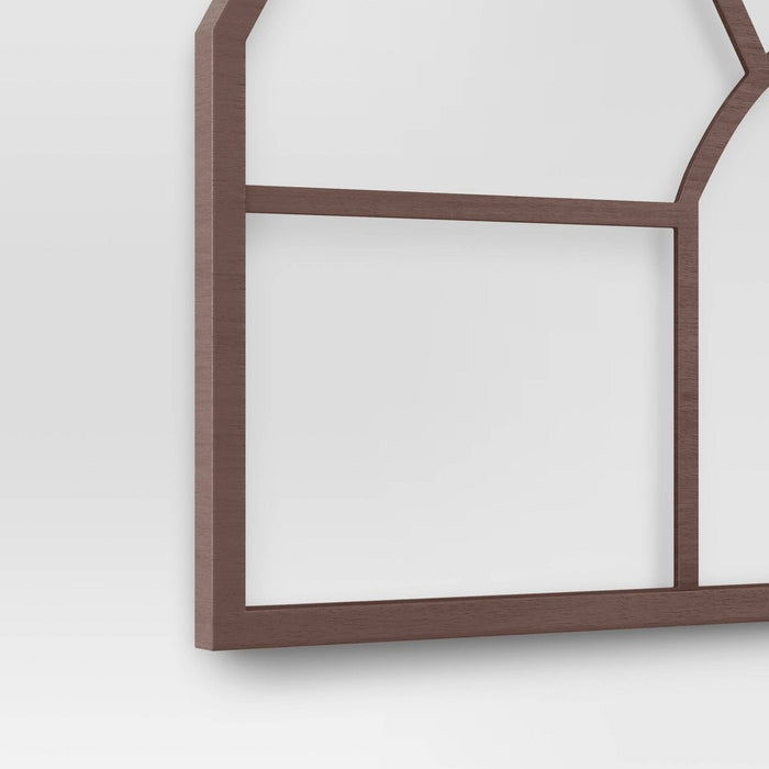 36" x 24" Arch Wall Panel Brown - Threshold: Modern Wood Decor, Horizontal Orientation, No Battery Required