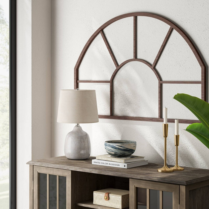 36" x 24" Arch Wall Panel Brown - Threshold: Modern Wood Decor, Horizontal Orientation, No Battery Required