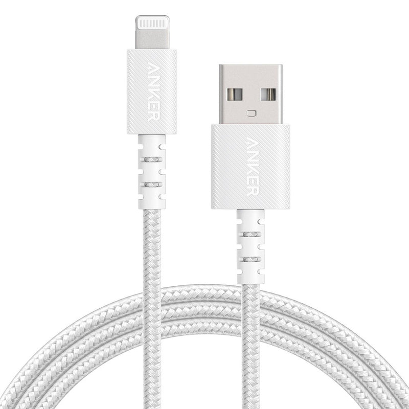 Anker 10' Braided Lightning to USB-A Charging Cable - White
