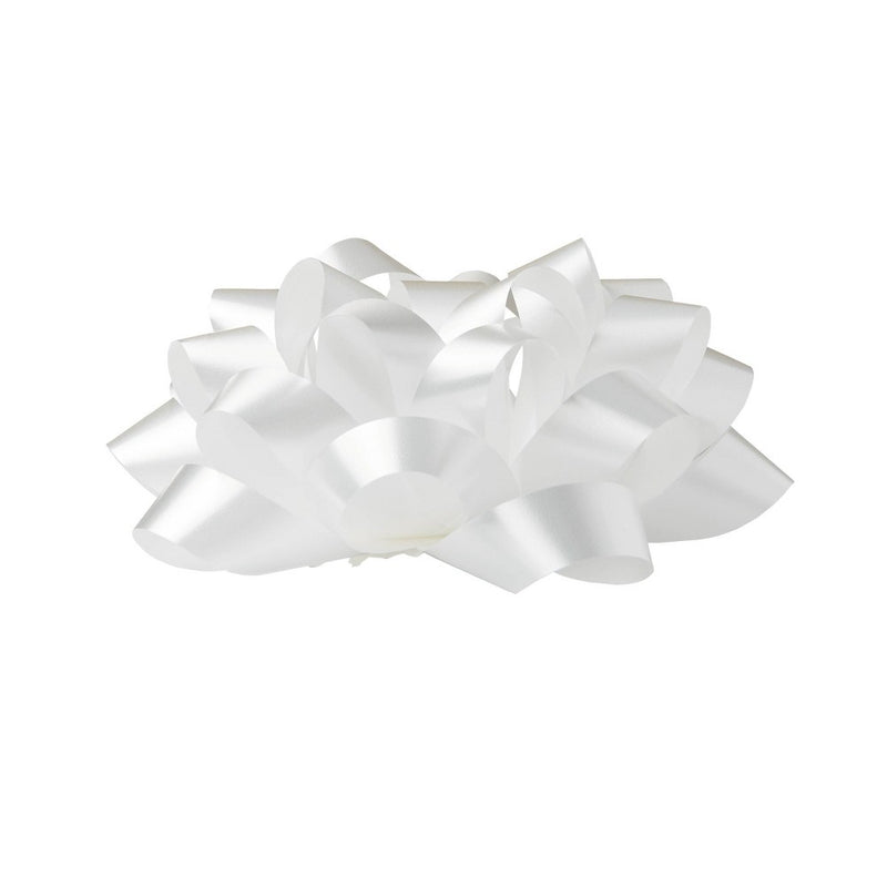 6" Large White Gift Bow - Spritz