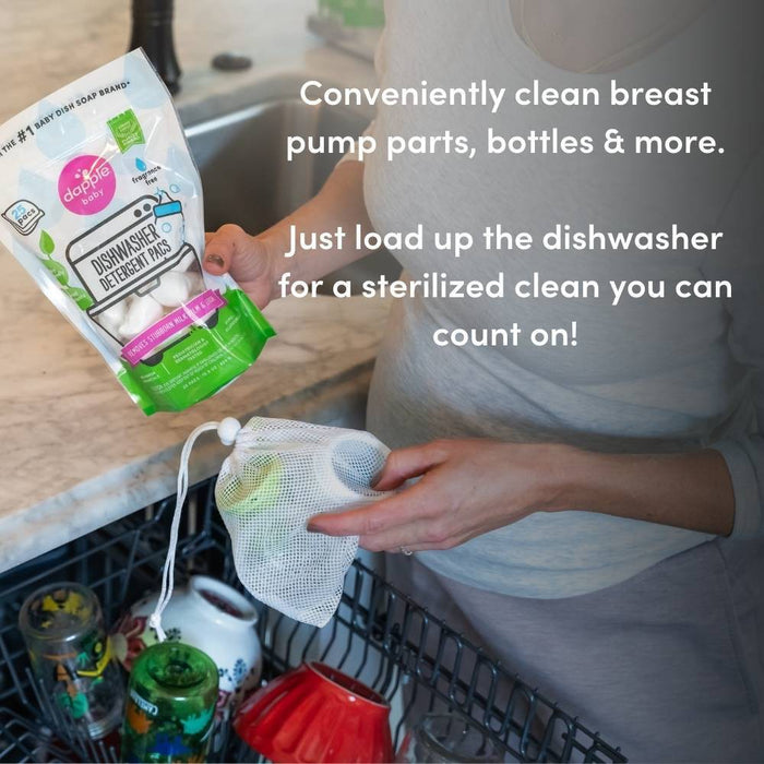 Dapple Dish Pods and Dishwasher Bag Kit - 15 Pods with 2 Reusable Dishwasher Bags