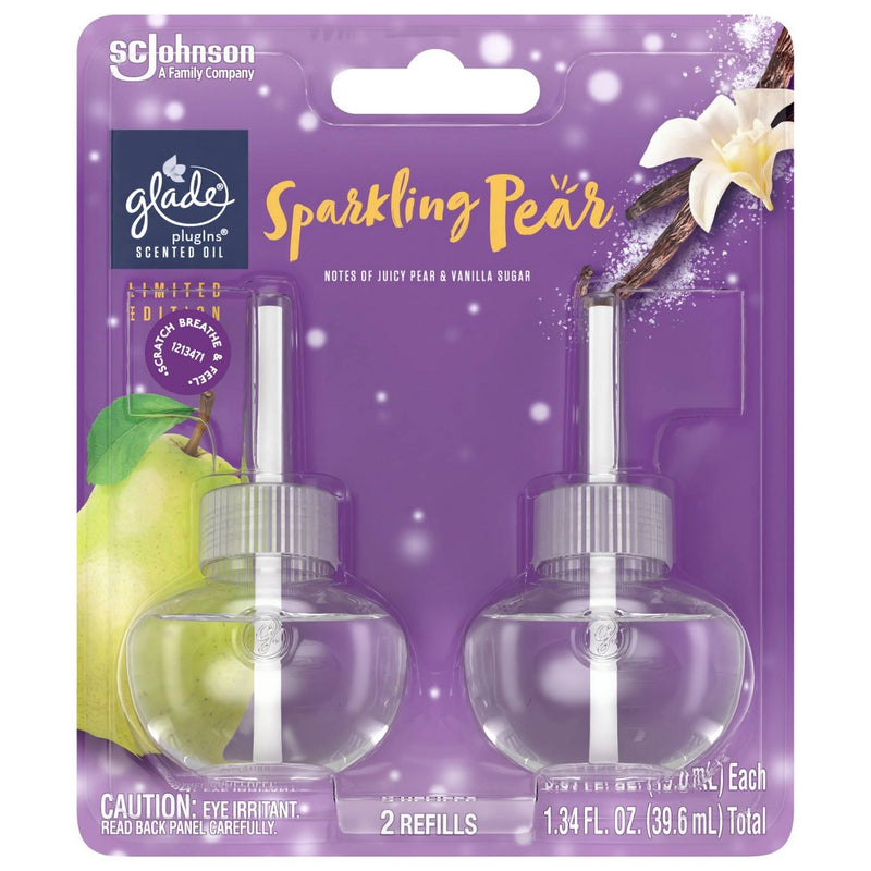 Glade PlugIns Scented Oil Air Freshener Refills - Sparkling Pear - 1.34oz/2pk