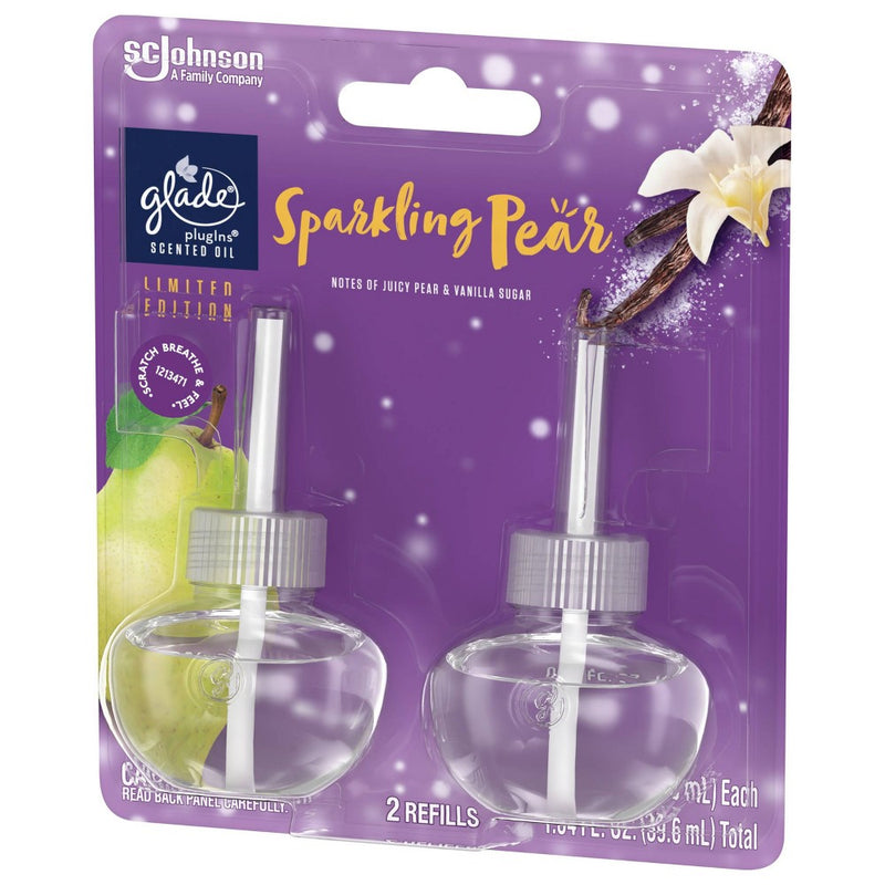 Glade PlugIns Scented Oil Air Freshener Refills - Sparkling Pear - 1.34oz/2pk