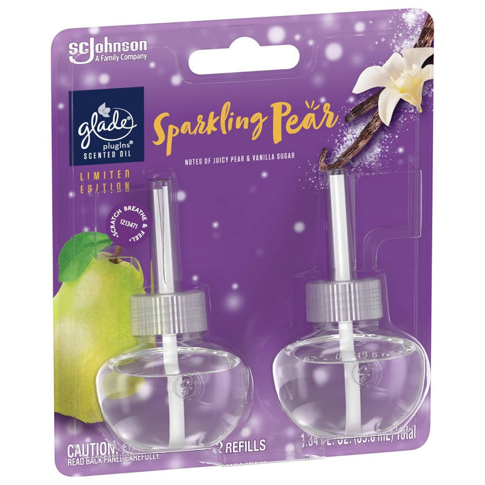 Glade PlugIns Scented Oil Air Freshener Refills - Sparkling Pear - 1.34oz/2pk