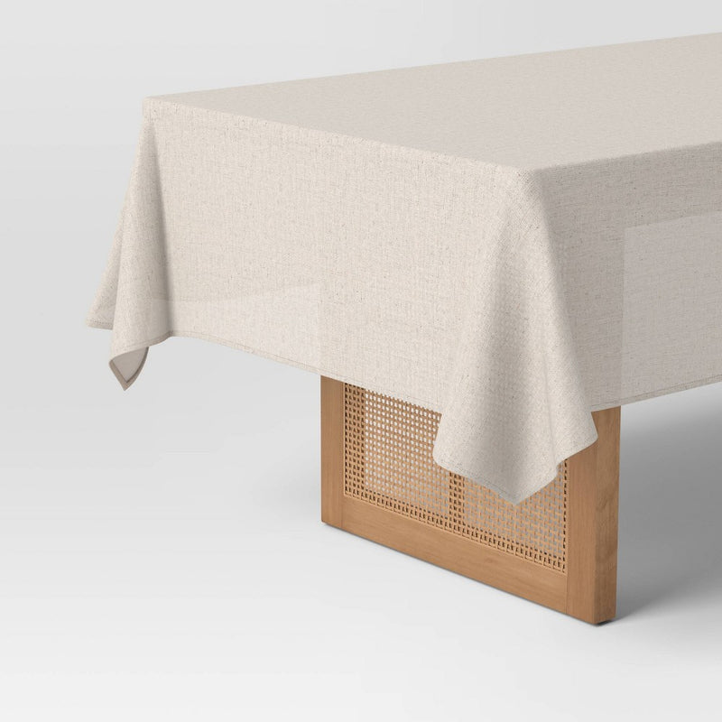 120"x60" Linen Blend Tablecloth Cream - Threshold