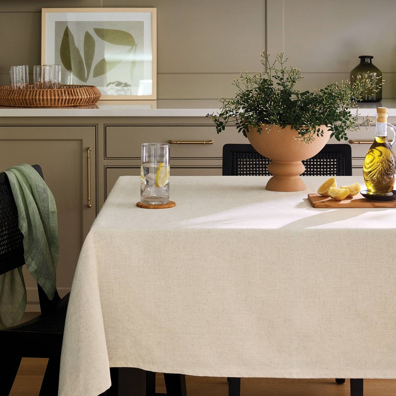 120"x60" Linen Blend Tablecloth Cream - Threshold