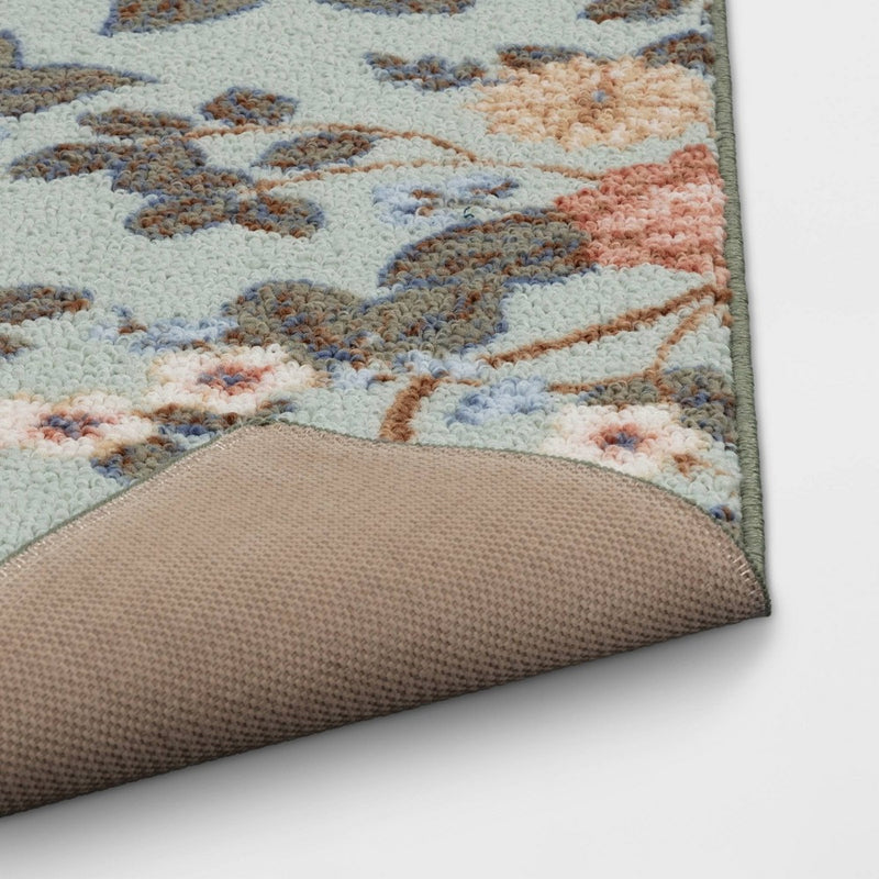 2'x3' Floral High Low Loop Accent Rug Green - Threshold (LOCAL PICKUP ONLY)