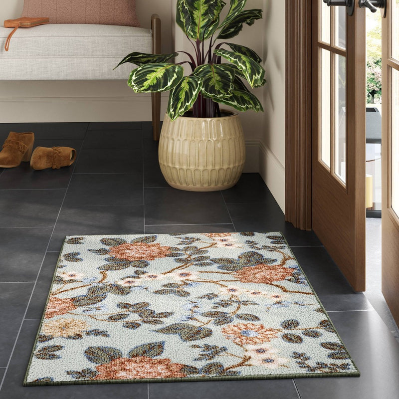2'x3' Floral High Low Loop Accent Rug Green - Threshold (LOCAL PICKUP ONLY)
